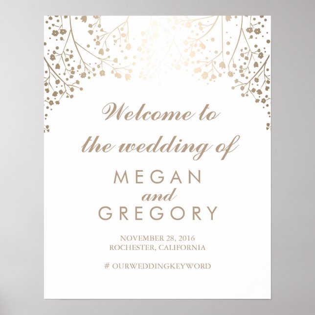 Poster de l'Affiche de bienvenue Mariage de la res (Devant)