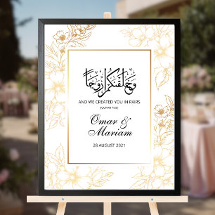 Poster de l'Affiche de bienvenue Mariage islamique