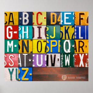 Poster de l'affiche de l'affiche des lettres alpha