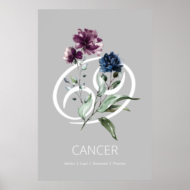 Poster de l'affiche de l'étoile du cancer Zodiac (Devant)