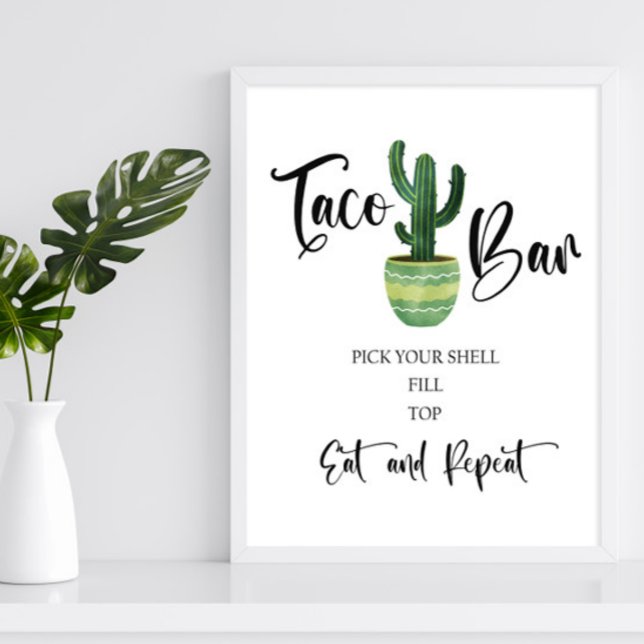 Poster de l'affiche du bar Cactus Taco (Créateur téléchargé)