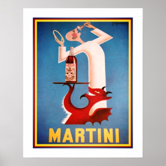 Poster de l'affiche vintage Angel/Devil Martini