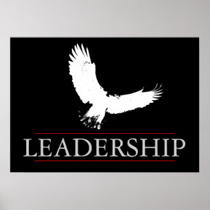 Poster de l'aigle à vol sans peur du leadership no
