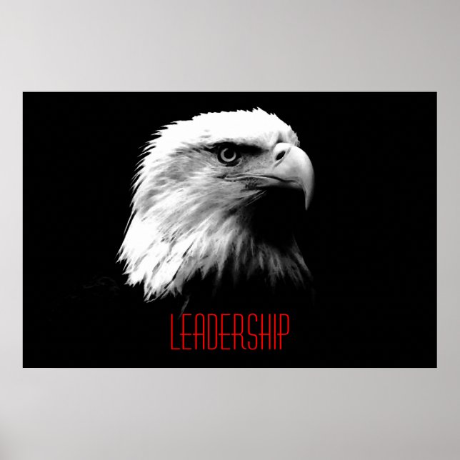 Poster de l'aigle de leadership Motivation rouge b (Devant)
