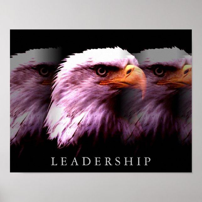 Poster de l'aigle de leadership motivationnel uniq (Devant)