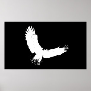 Poster de l'aigle en silhouette Imprimer Aigle en 