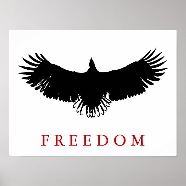 Poster de l'Aigle Landing de la liberté d'art pop (Devant)