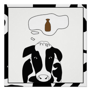 Poster de lait de vache au chocolat 20x20