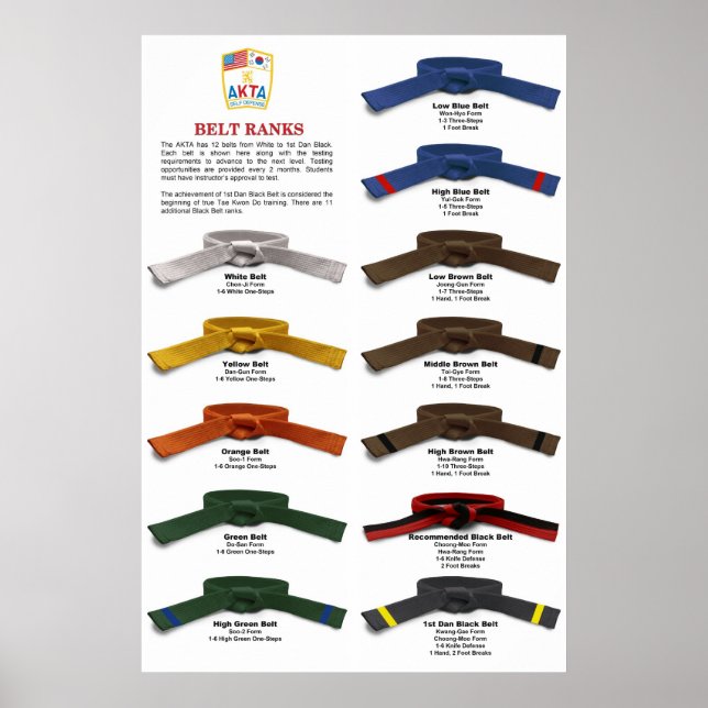 Poster de l'AKTA Belt Rank (Devant)