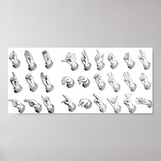 Poster de l'alphabet ASL
