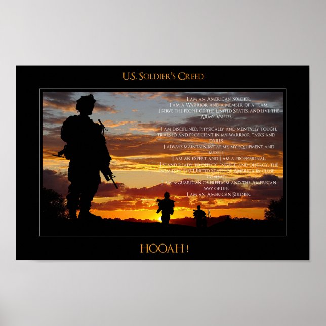 Poster de l'American Soldier's Creed (Devant)