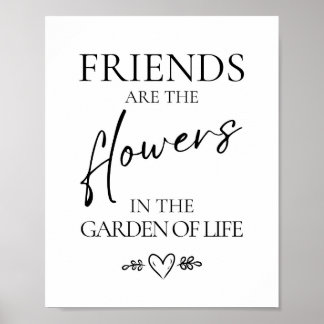 Poster de l'amitié, Belle chic ami citation art