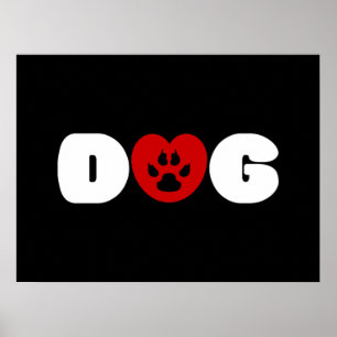 Poster de l'amour pour le chien