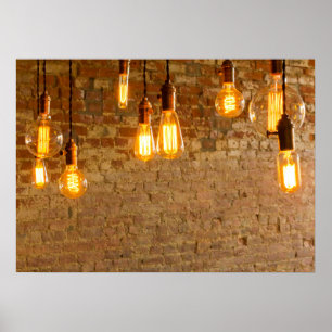 Poster de l'ampoule Edison Style