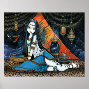 Poster de l'ange fée de Santha Celestial Tribal Sa