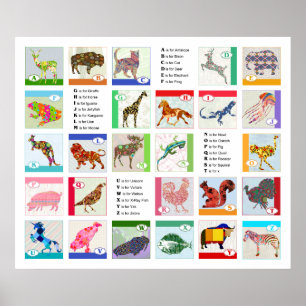 Poster de l'animal Alphabet