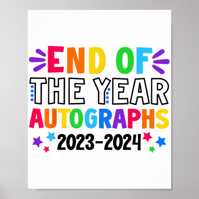 Poster De L'Année Autographes 2023-2024 Dernier Jour De S (Devant)