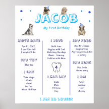 Poster de l'anniversaire du chien
