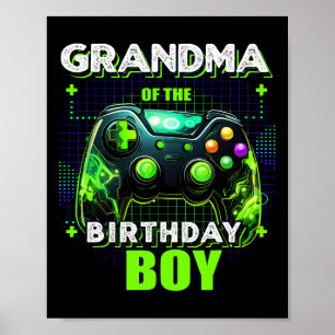 Poster De L'Anniversaire Garçon Correspondant Famille Jeu