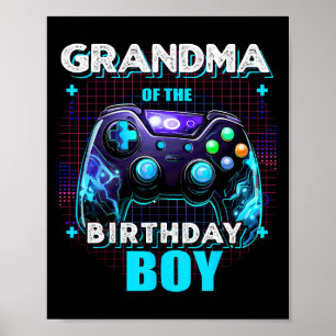 Poster De L'Anniversaire Garçon Correspondant Famille Jeu