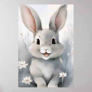 Poster de lapin de lapin mignet