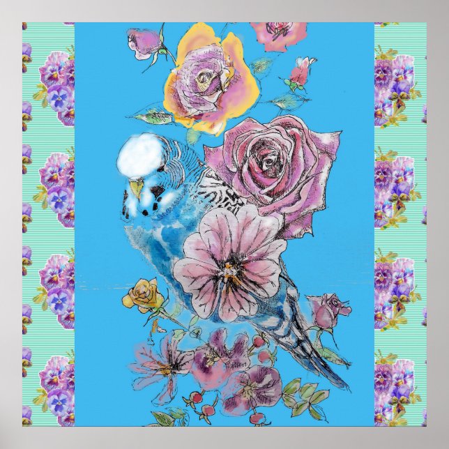 Poster de l'Aqua de la Bugie Bleue Rose (Devant)