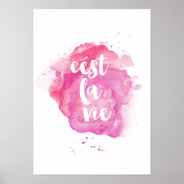 Poster de l'aquarelle Cest la vie (Devant)