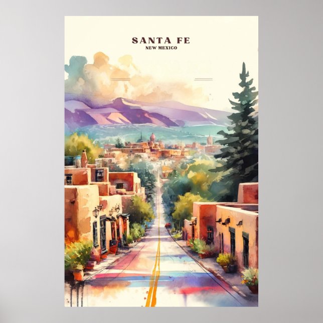 Poster de l'aquarelle père Noël fe Canyon Road (Devant)