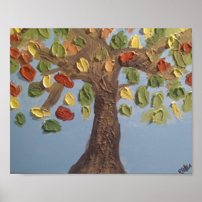 Poster de l'arbre coloré (Devant)