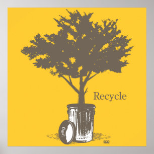 Poster de l'arbre de recyclage