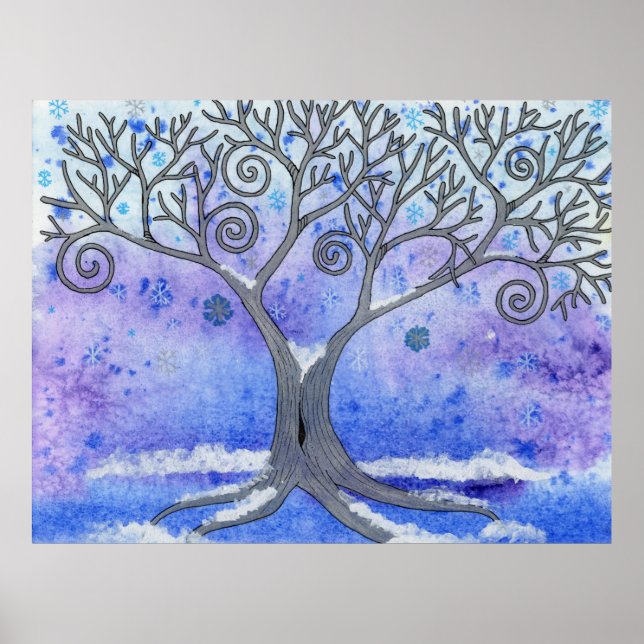 Poster de l'arbre d'hiver (Devant)