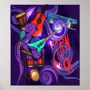 Poster de l'arrière - plan de musique abstraite