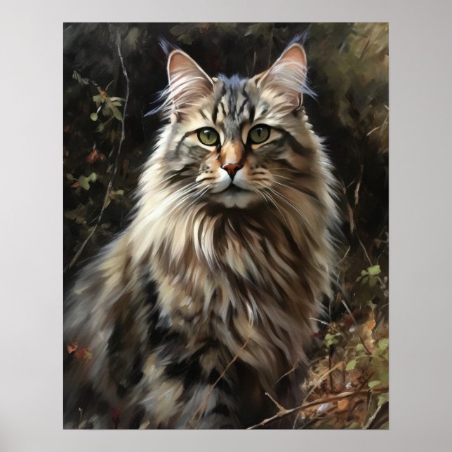 Poster de l'art chat de Sibérie (Devant)