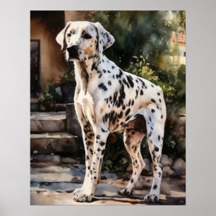 Poster de l'art de Chien Dalmatien