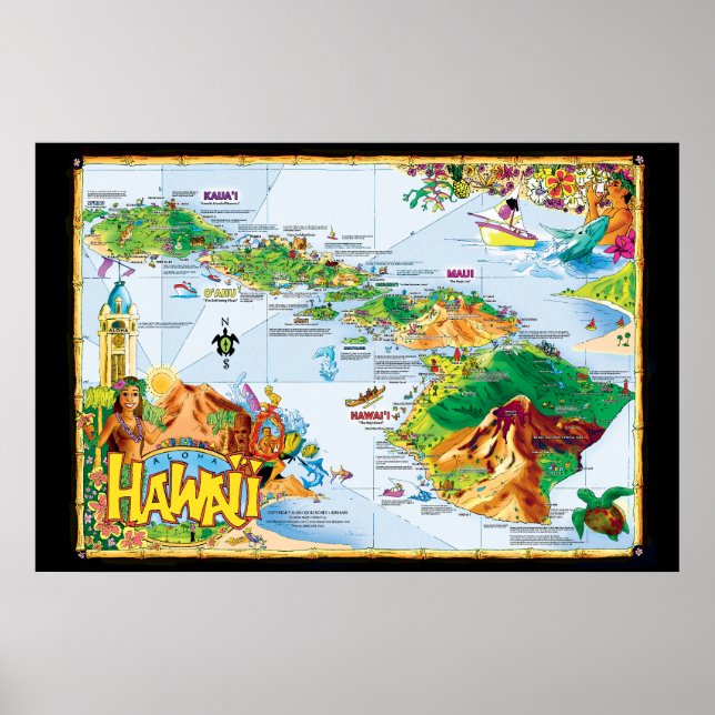Poster de l'Art de Hawaiian Island - All Island (Devant)