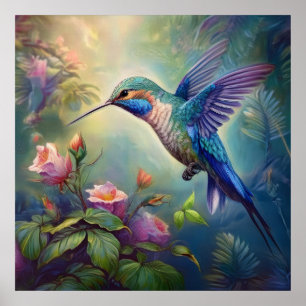 Poster de l'art des colibris