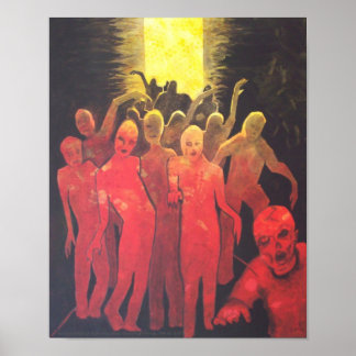 Poster de l'art d'horreur de Zombie Fin Morte