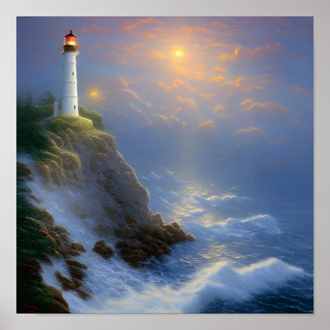 Poster de l'Art numérique du phare de Cliff (Devant)
