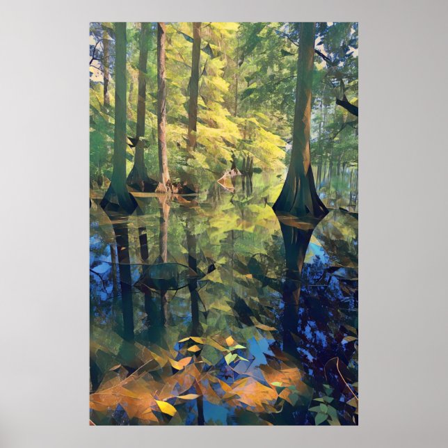 Poster de l'Art Réflexions sur les terres humides (Devant)