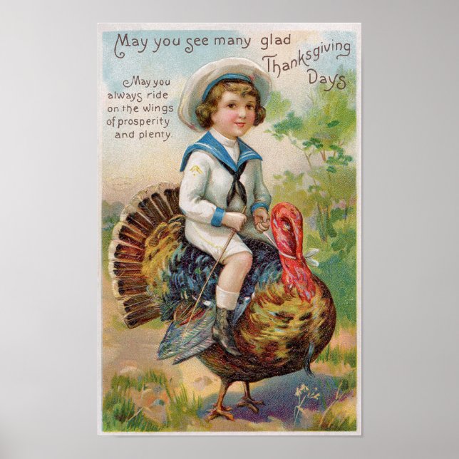 Poster de l'Art Vintage de Boy Riding Turquie (Devant)