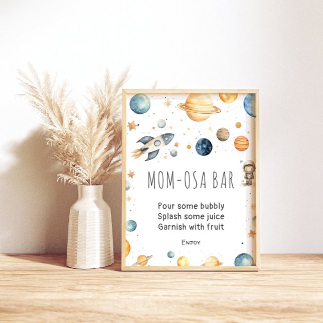 Poster de l'astronaute Cute Boy sur le Baby shower (Créateur téléchargé)