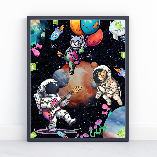Poster de l'astronaute passionnée et de l'espace d (Créateur téléchargé)