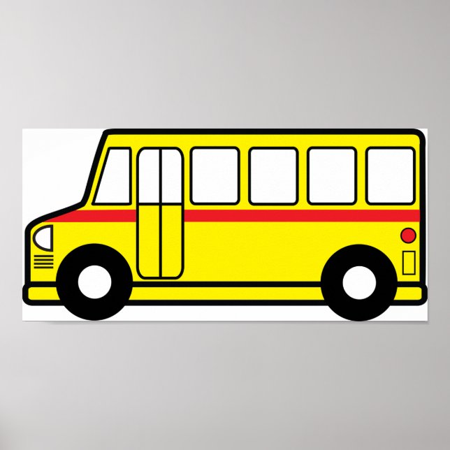 Poster de l'autobus scolaire jaune (Devant)