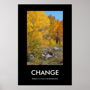 Poster de l'automne sur le bord du beau changement