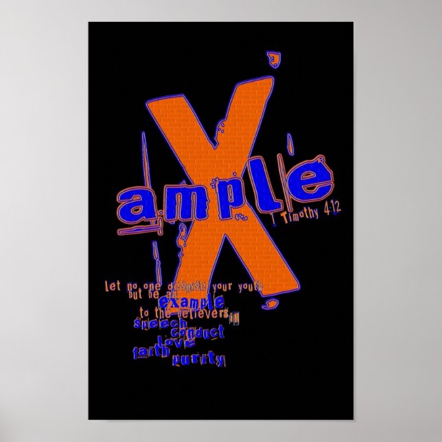 Poster de l'échantillon X (Devant)