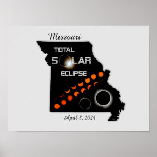 Poster de l'éclipse solaire du Missouri