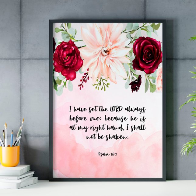 Poster de l'écriture florale du verset de la Bible (Créateur téléchargé)
