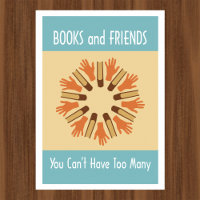 Poster de lecture de livres et d'amis