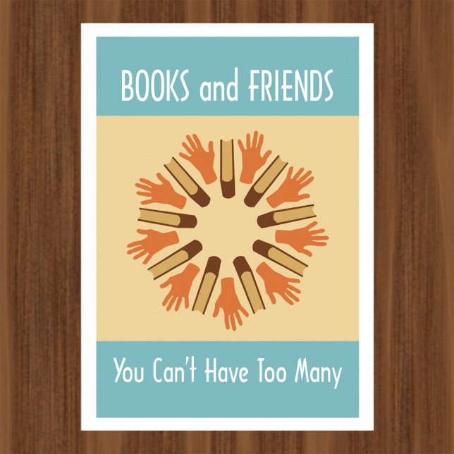 Poster de lecture de livres et d'amis (Créateur téléchargé)