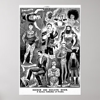 Poster de l'émission de freak Barnum & Bailey's